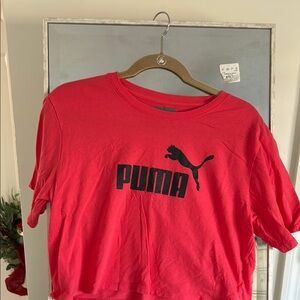 Puma Red Cropped T-Shirt